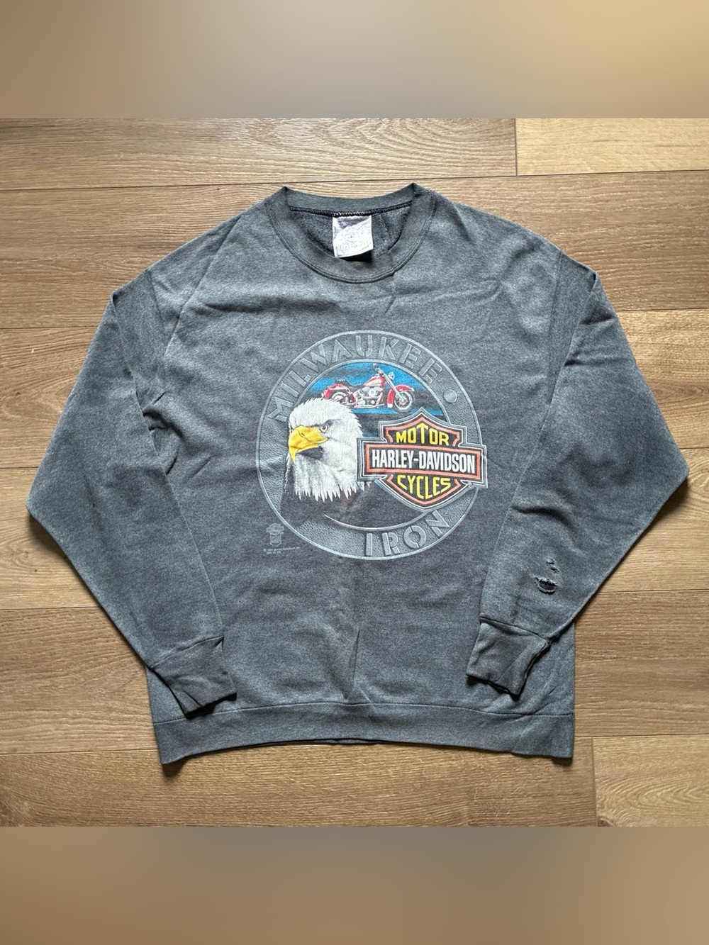 1980's Harley Davidson Faded Crewneck